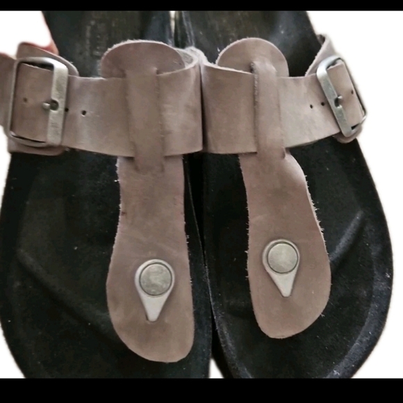 Jeffrey Campbell Womens Gray Leather Platform Trendy Thong 37 - Picture 9 of 10